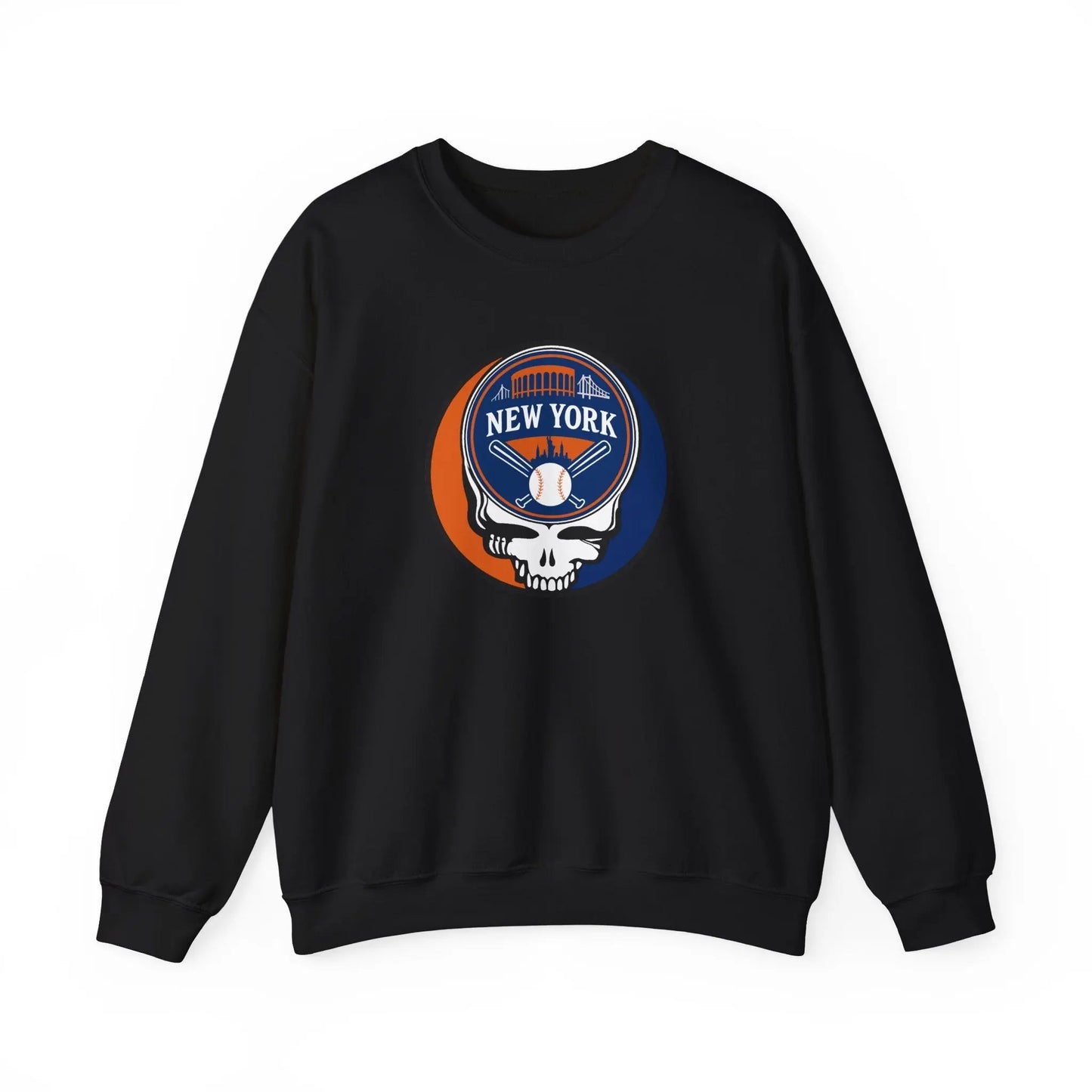 Grateful Dead Stealie Crewneck Sweatshirt Unisex Heavy Blend MLB The Ballpark Collection