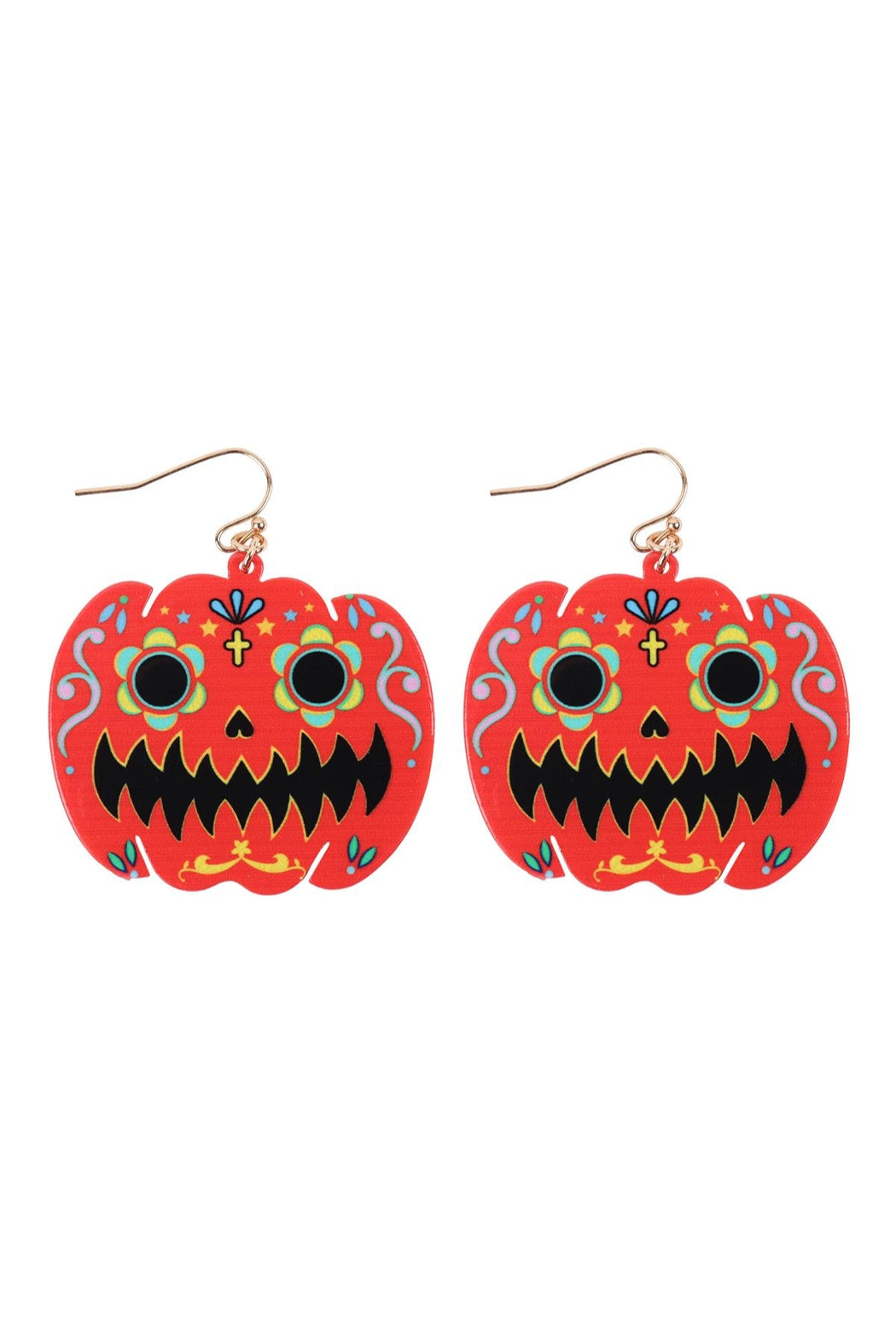 Halloween Pumpkin Lightweight Alloy Earrings Festive Accessory