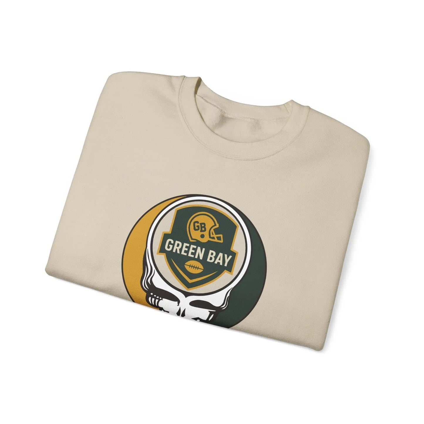 Green Bay Packers Grateful Dead Stealie Crewneck Sweatshirt The Gridiron Collection