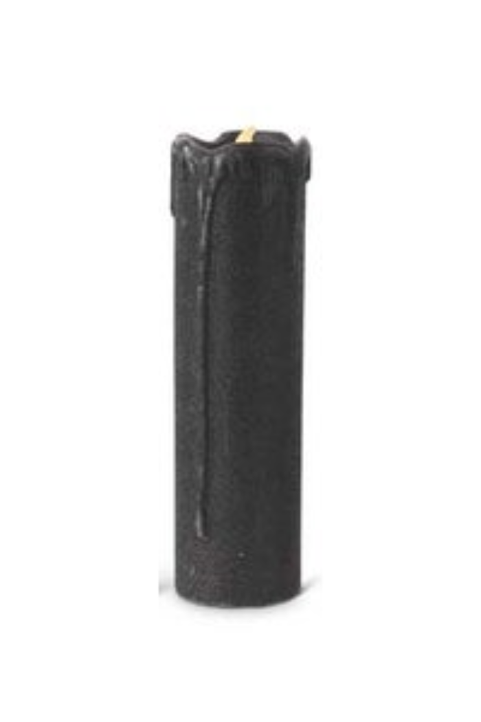 Black Glitter LED Candles with 6 Hour Timer Halloween Candles