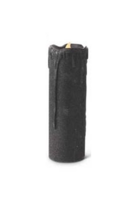 Black Glitter LED Candles with 6 Hour Timer Halloween Candles