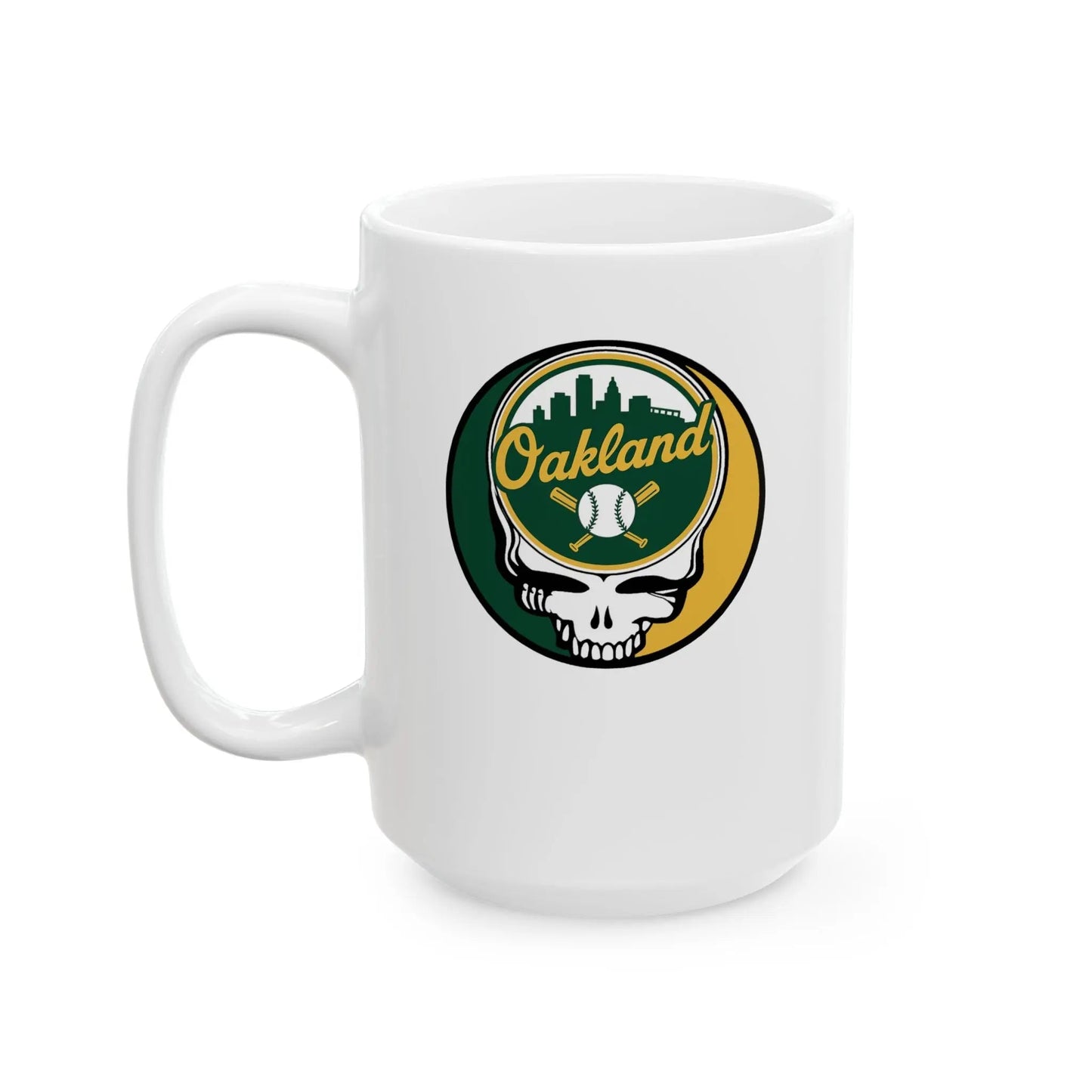 Stealie Ceramic Mug Large 15 Ounce Oakland Baseball Edition The Ballpark Collection