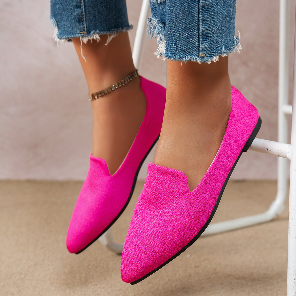 Flat Pointed-Toe Thin Shoes Casual Everyday Flats Women’s