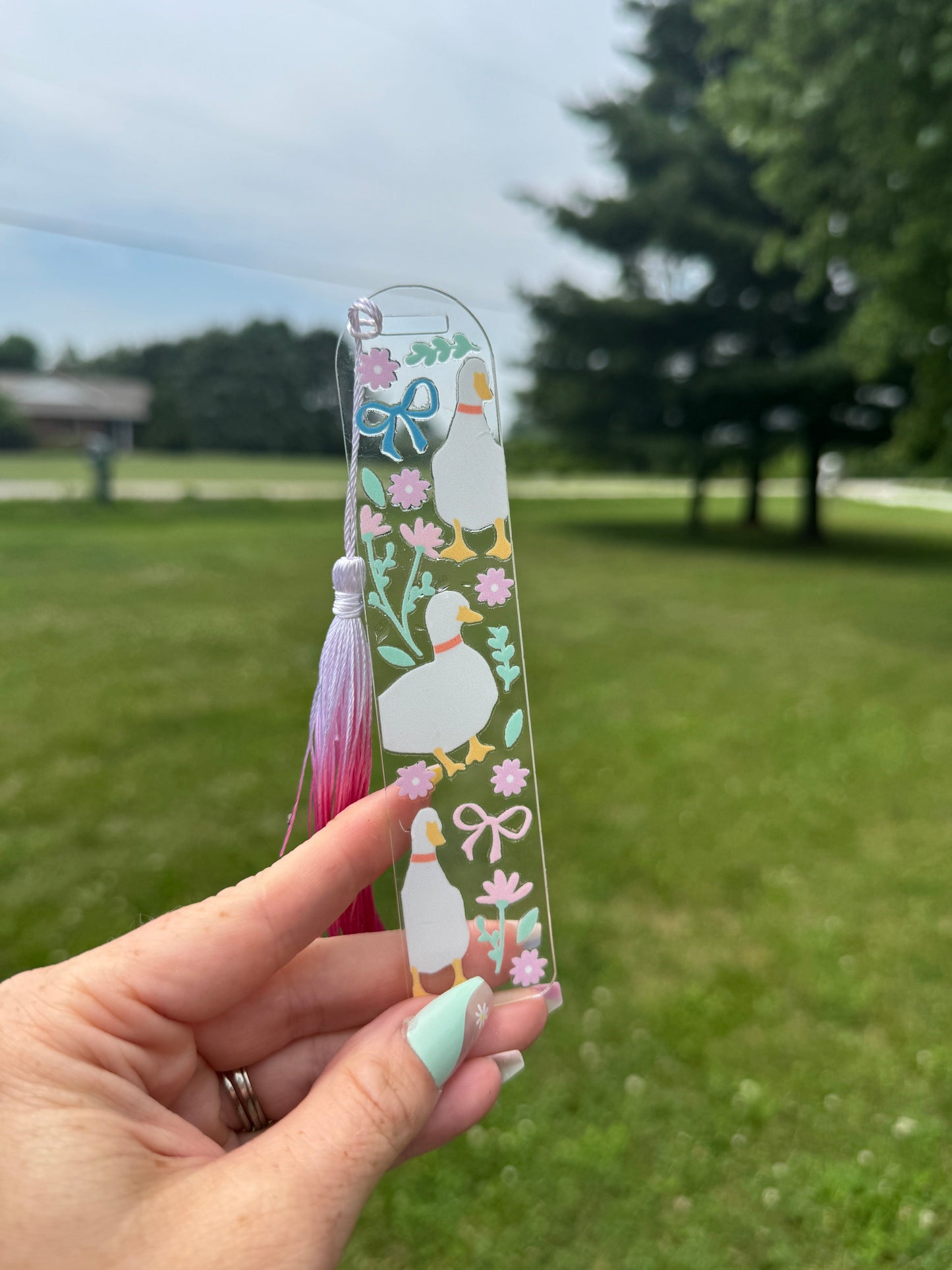 Acrylic Vibrant Bookmark Durable Bookmark Sawdust and Cedar