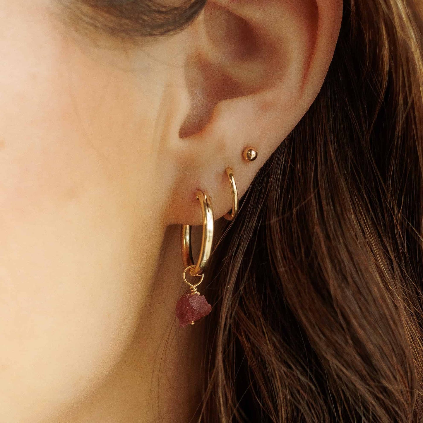 Bold 14k Gold Filled Hoop Earrings Sela Designs