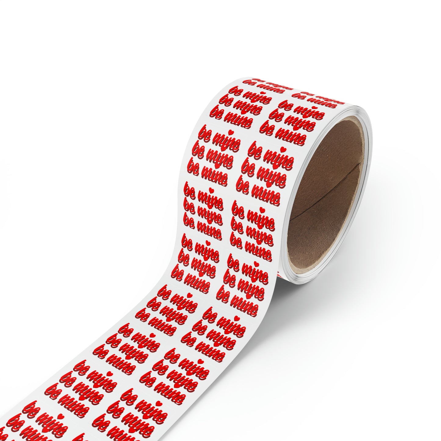 Valentine's day Be mine Square Sticker Label Roll