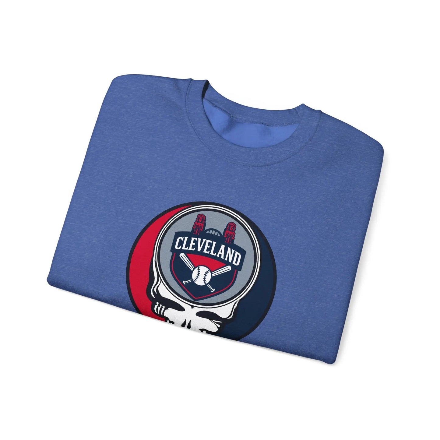Cleveland Guardians Grateful Dead Stealie Crewneck Sweatshirt MLB The Ballpark Collection