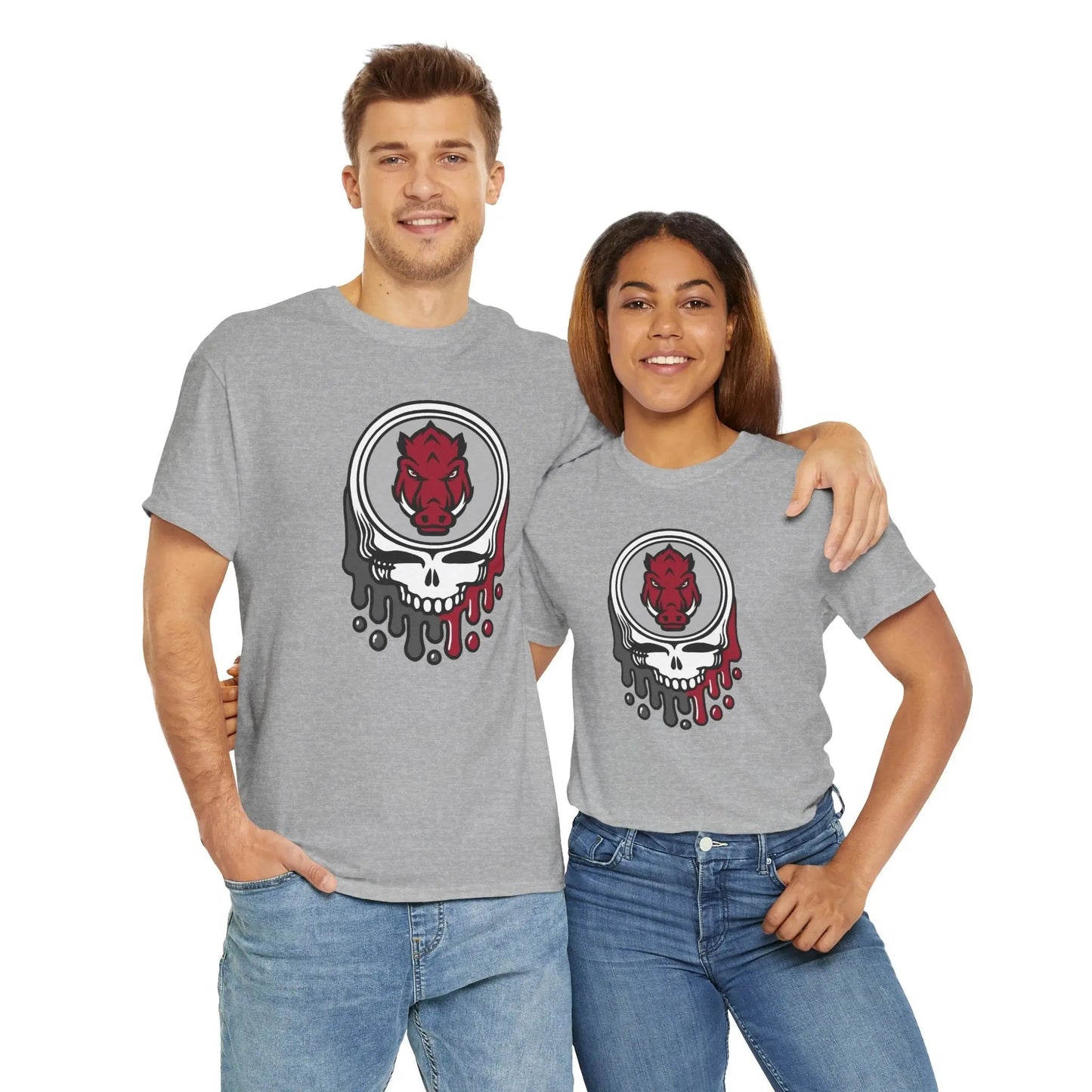 Arkansas Razorbacks Grateful Dead Steal Your Face T-Shirt The Gridiron Collection