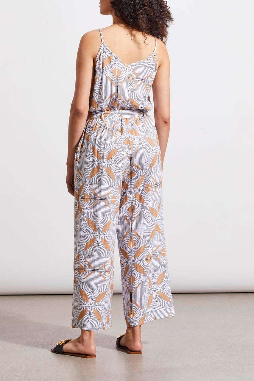 Button Front Caramel Jumpsuit
