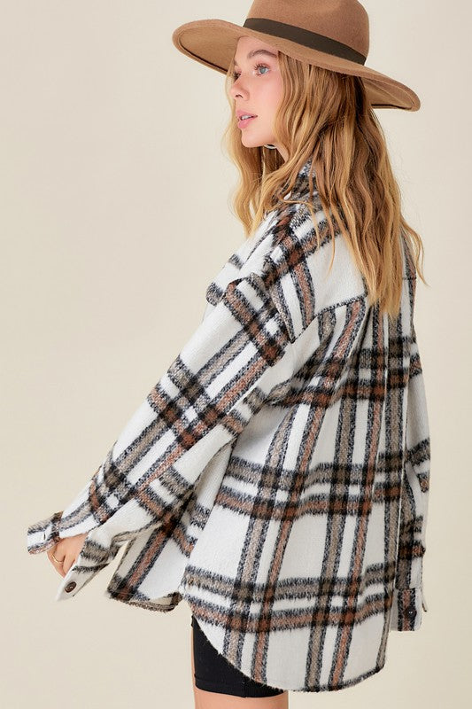 Check-patterned Oversized Jacket Vallis Jacket