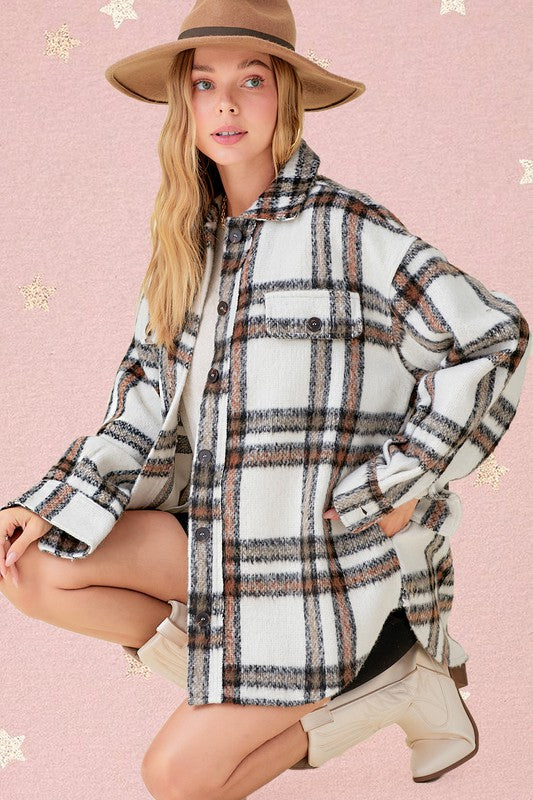 Check-patterned Oversized Jacket Vallis Jacket