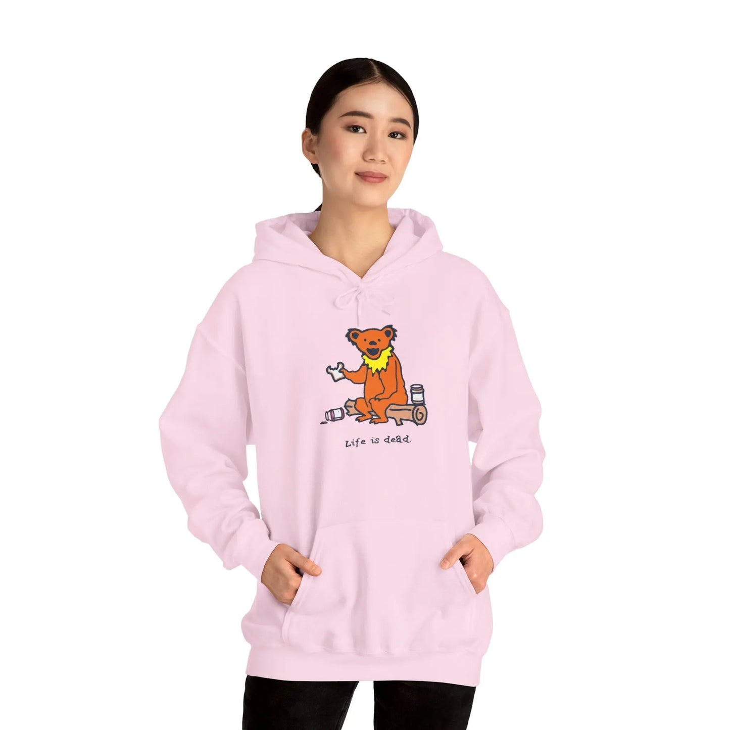 Life is dead Snackin' Bear Unisex Hoodie Grateful Dead