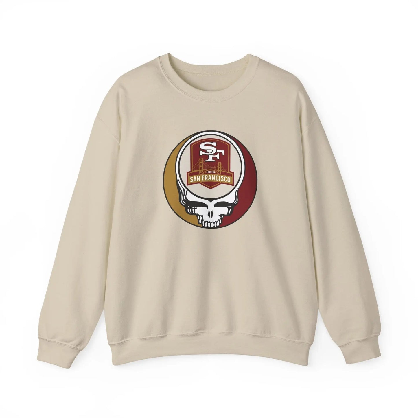 San Francisco 49ers Grateful Dead Stealie Crewneck Sweatshirt Heavy Blend