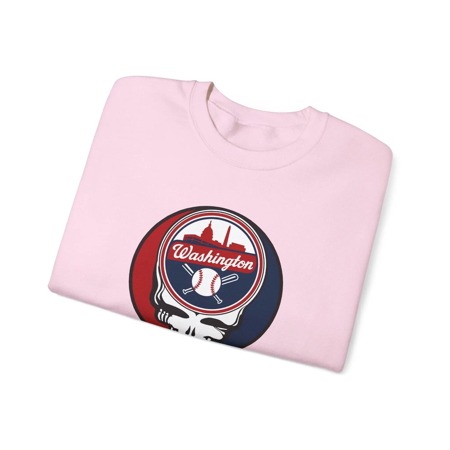 Washington Baseball Edition Grateful Dead Stealie Crewneck Sweatshirt The Ballpark Collection