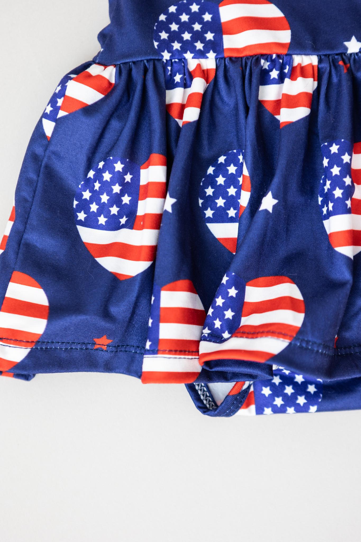 Twirl Bodysuit Short Sleeve I Heart the USA Mila & Rose