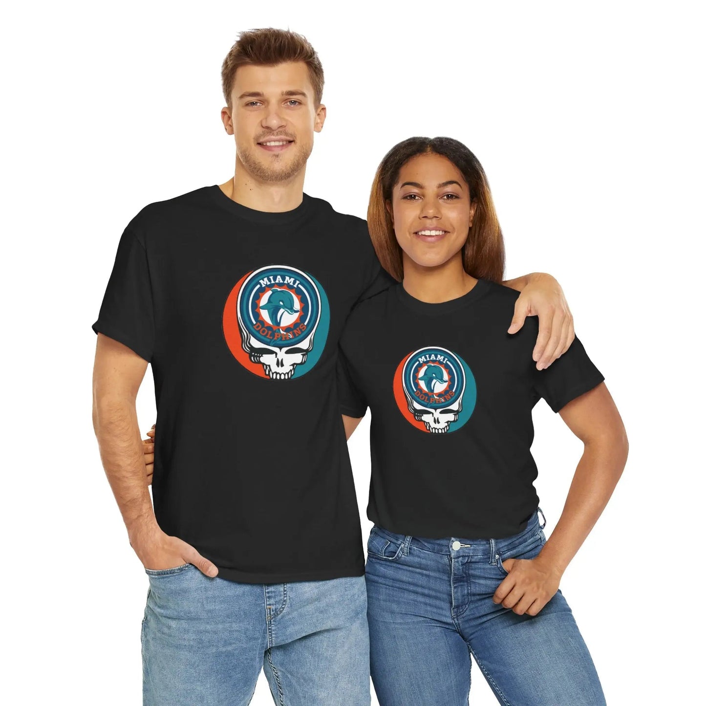 Miami Dolphins Steal Your Face T-Shirt Grateful Dead The Gridiron Collection