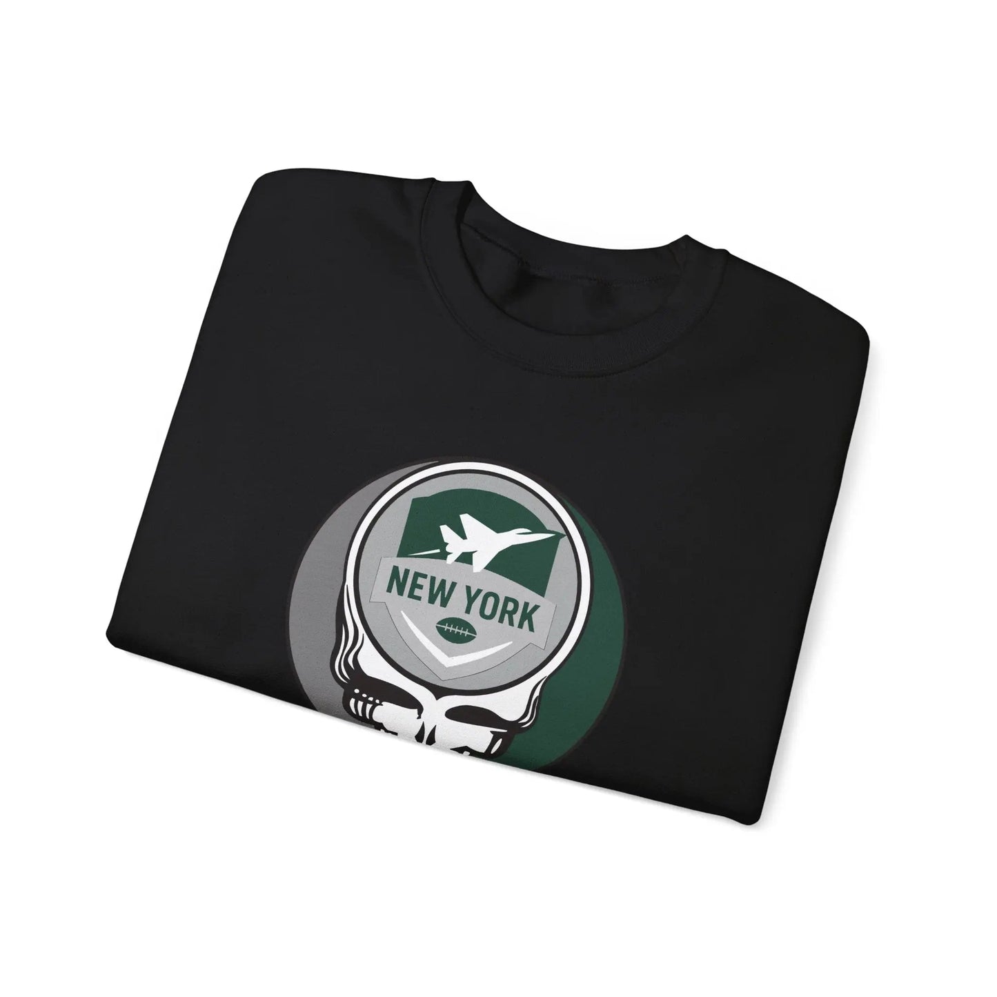 Grateful Dead Stealie Crewneck Sweatshirt Heavy Blend Unisex The Gridiron Collection New York Jets