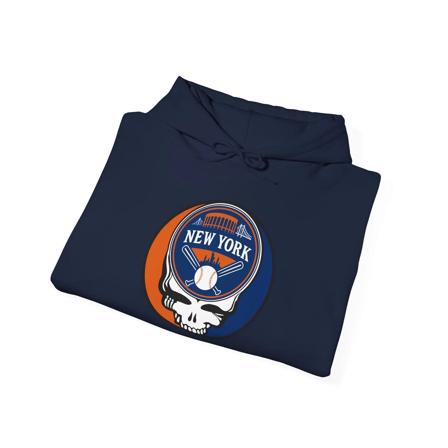 New York Baseball Edition Stealie Grateful Dead Unisex Heavy Blend Hoodie MLB
