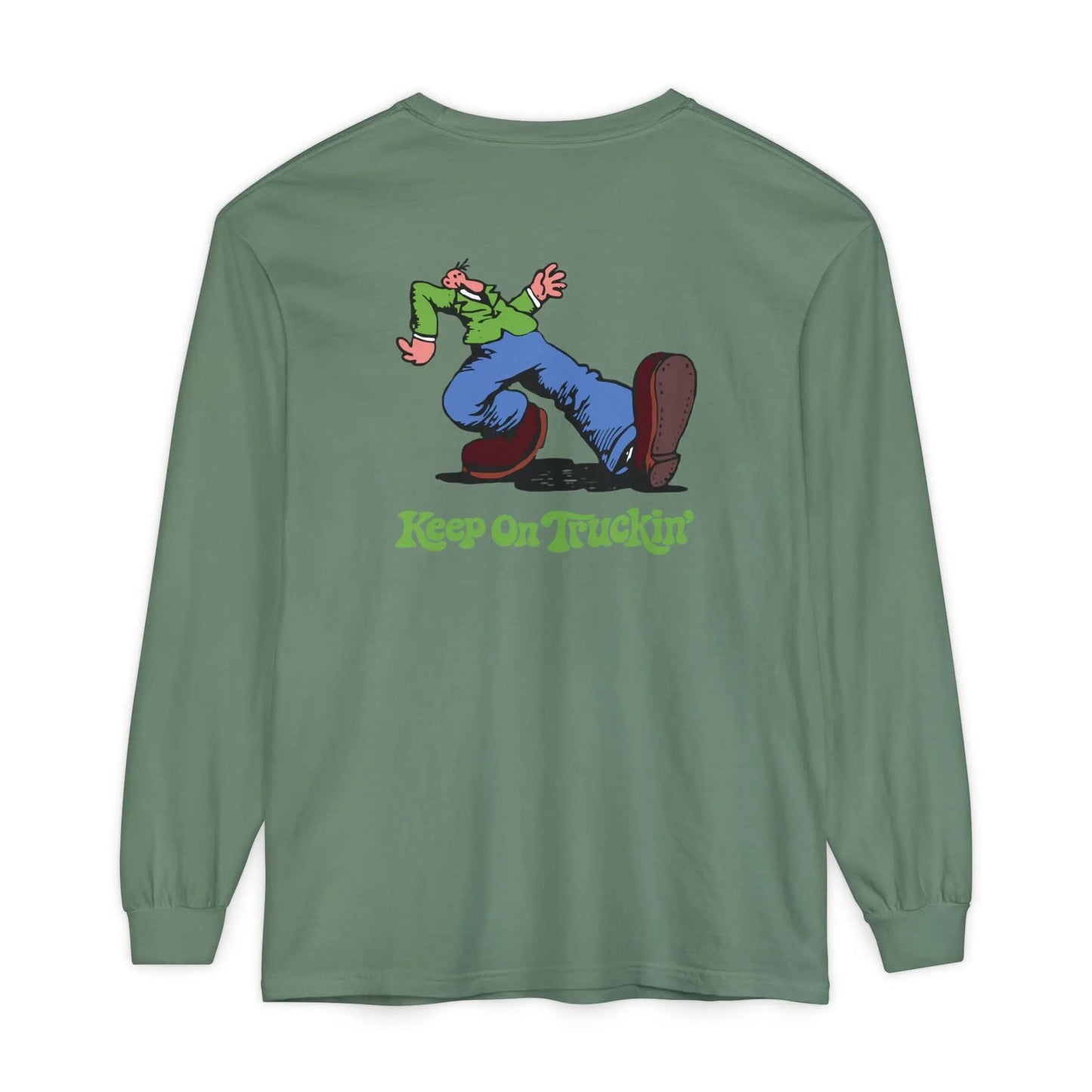 Garment-Dyed Long Sleeve T-Shirt Two-Sided The Do-Dah Man Vineyard Collection