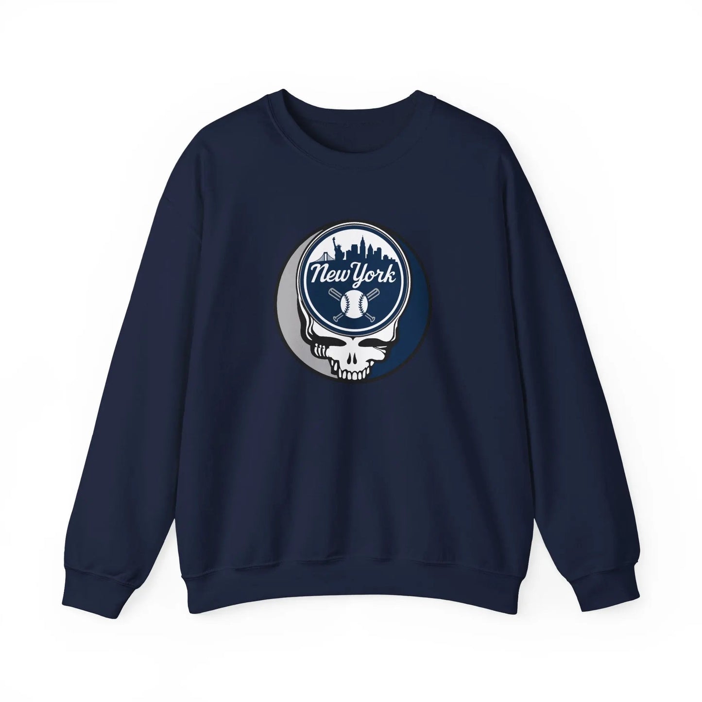 Grateful Dead Stealie New York Baseball Edition Crewneck Sweatshirt MLB