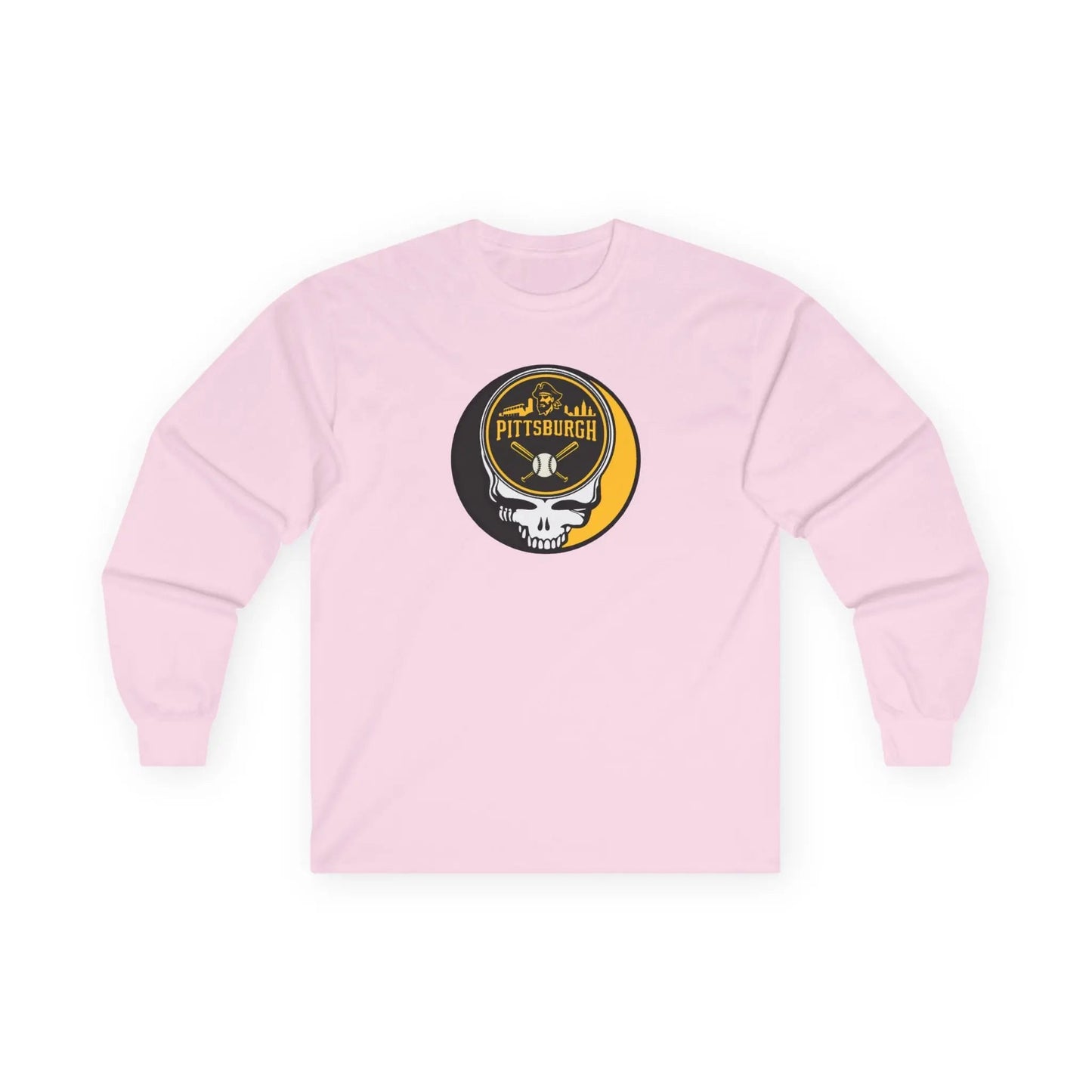 Grateful Dead Long Sleeve Tee Ultra-Cotton Pittsburgh Baseball Edition The Ballpark Collection