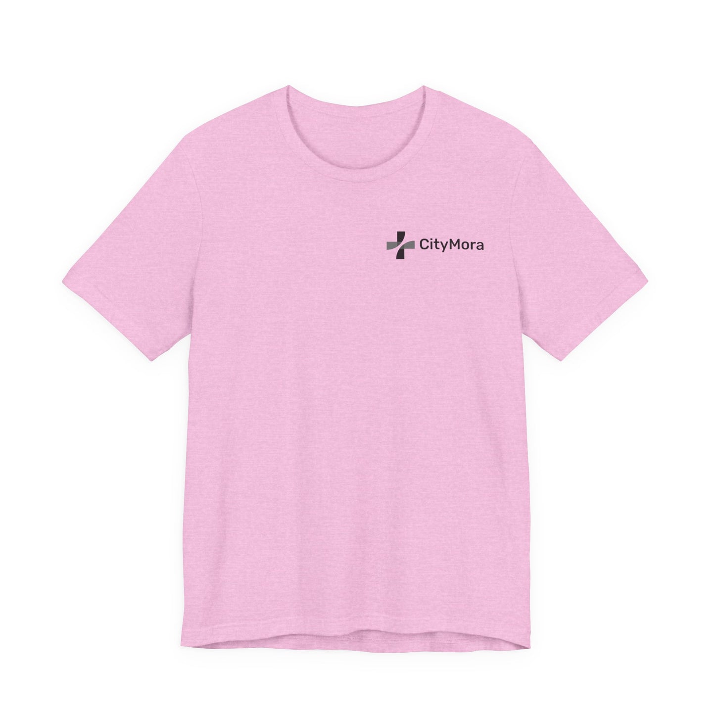 Casual Unisex Tee - 'CityMora' Motivational Short Sleeve Shirt - Black