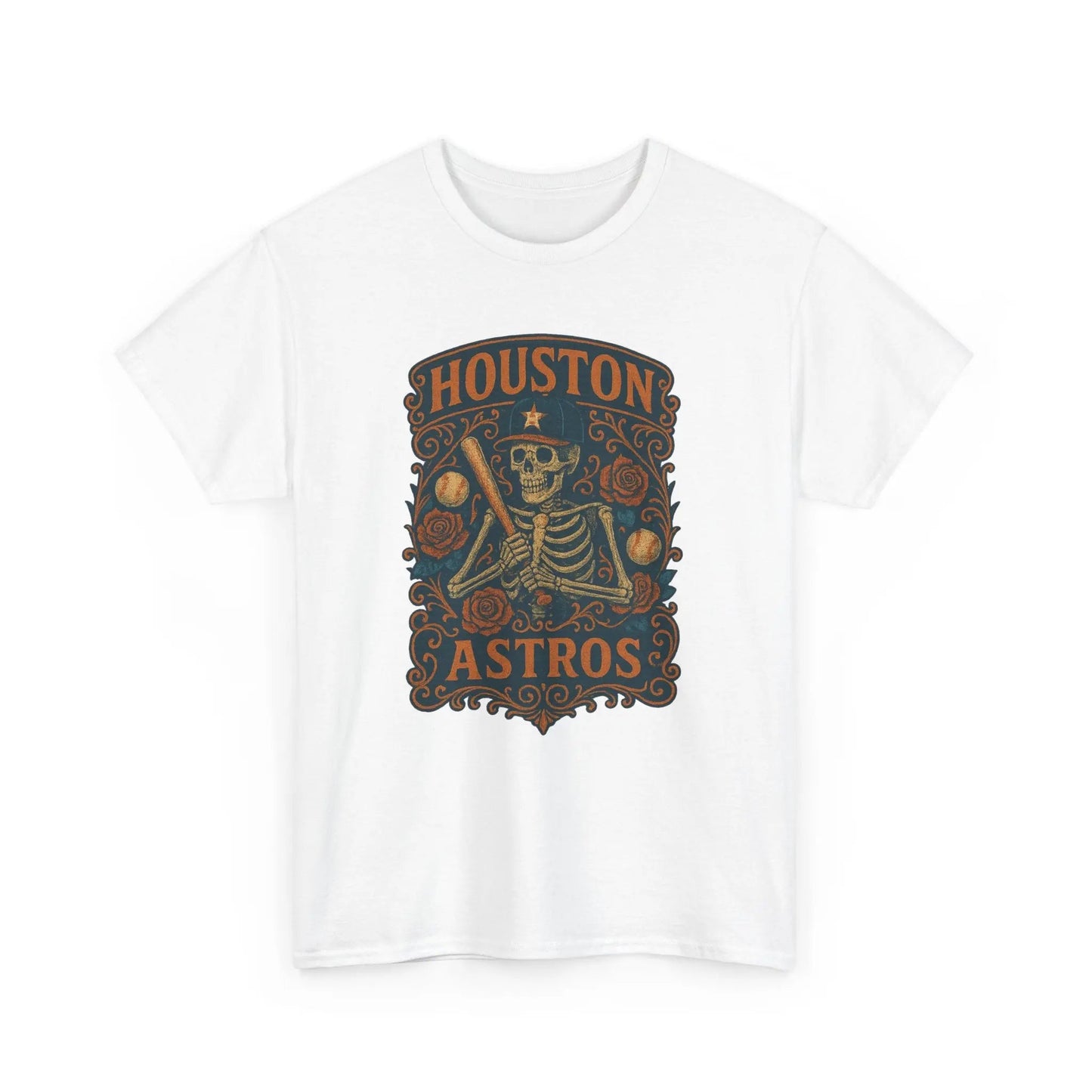 Houston Astros Retro Poster Art T-shirt Baseball The Ballpark Collection