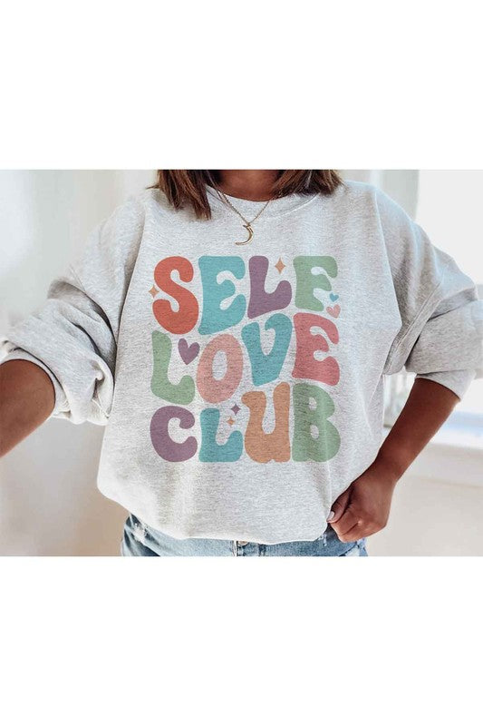 SELF LOVE CLUB GRAPHIC PLUS SIZE SWEATSHIRT
