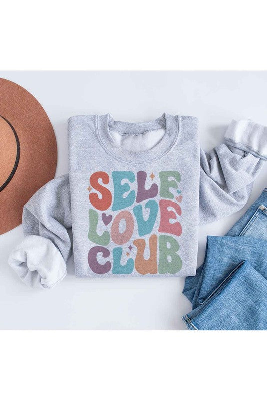 SELF LOVE CLUB GRAPHIC PLUS SIZE SWEATSHIRT