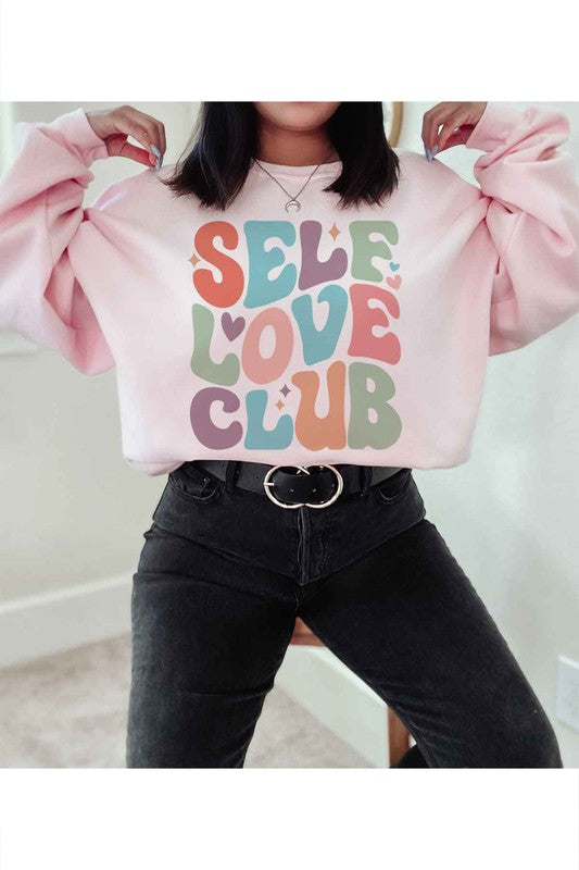 SELF LOVE CLUB GRAPHIC PLUS SIZE SWEATSHIRT