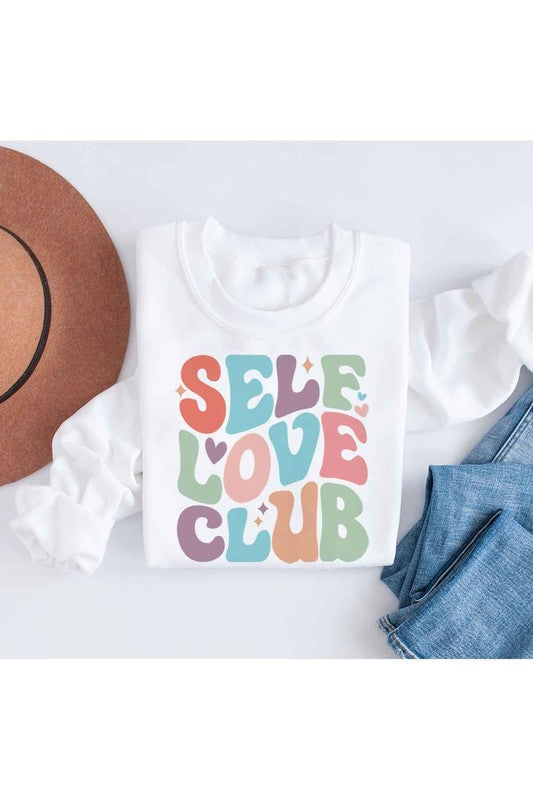 SELF LOVE CLUB GRAPHIC PLUS SIZE SWEATSHIRT