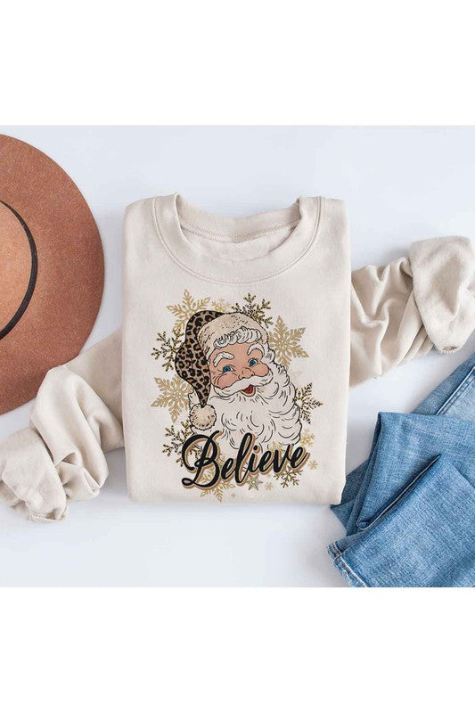 BELIEVE CHRISTMAS GRAPHIC SWEATSHIRT