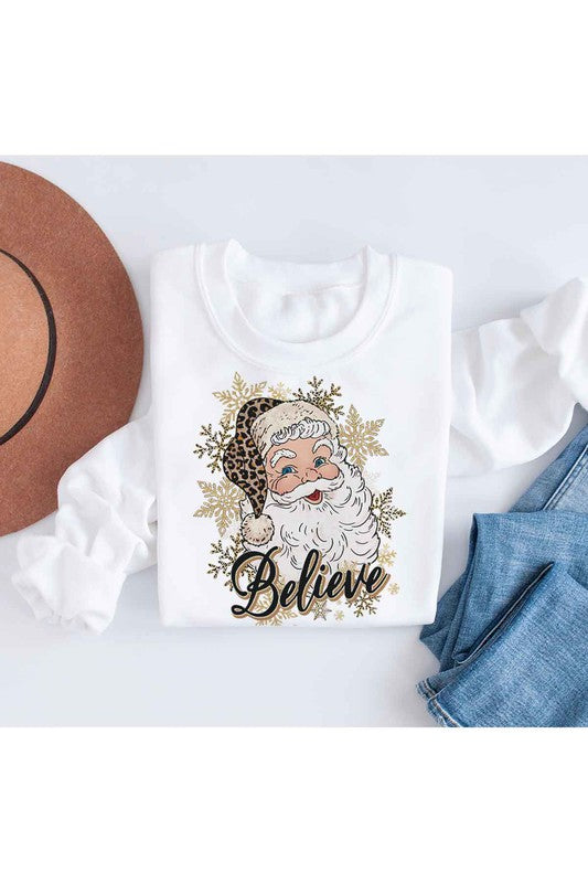 BELIEVE CHRISTMAS GRAPHIC SWEATSHIRT