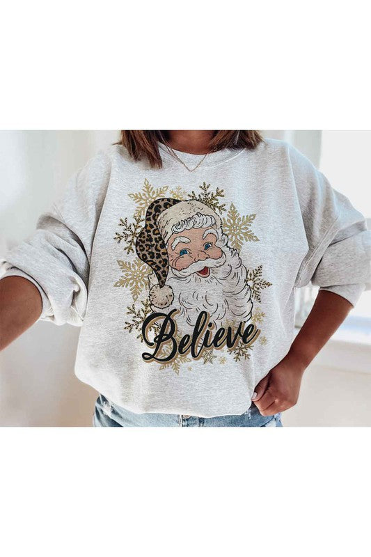 BELIEVE CHRISTMAS GRAPHIC SWEATSHIRT