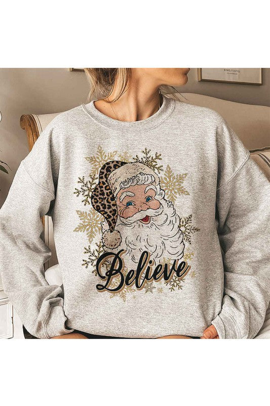 BELIEVE CHRISTMAS GRAPHIC SWEATSHIRT