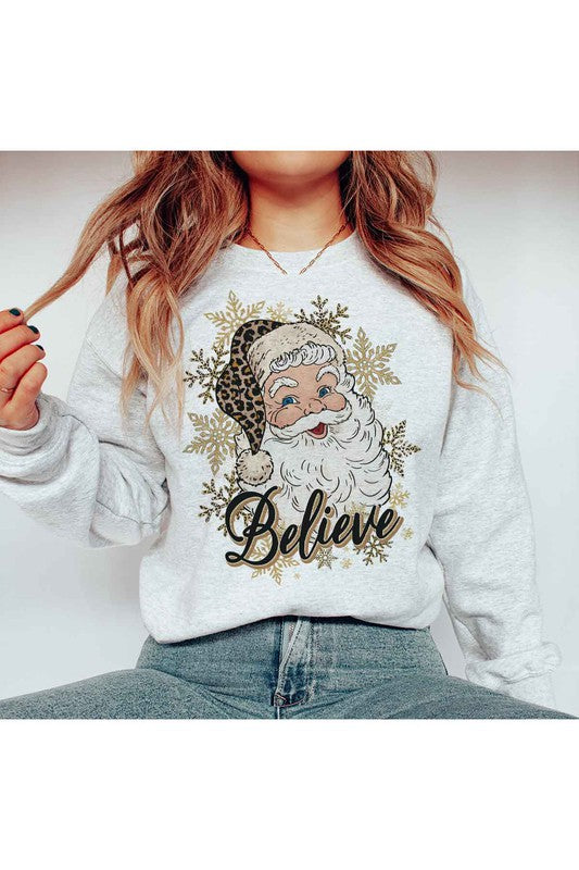 BELIEVE CHRISTMAS GRAPHIC SWEATSHIRT