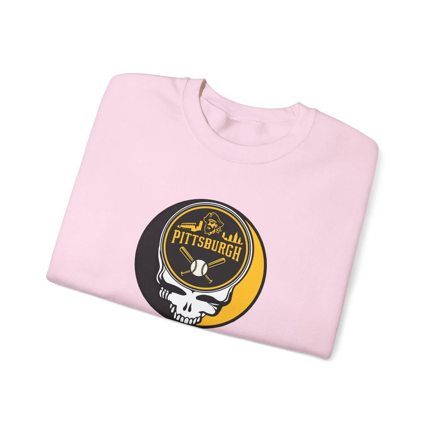 Grateful Dead Stealie Crewneck Heavy Blend Sweatshirt Pittsburgh Baseball Edition MLB