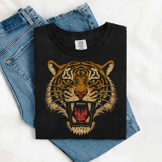 Vintage Tiger Graphic 90s Jungle Safari Comfort Colors Shirt