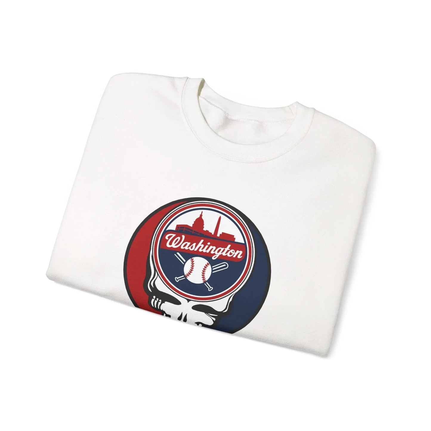 Washington Baseball Edition Grateful Dead Stealie Crewneck Sweatshirt The Ballpark Collection