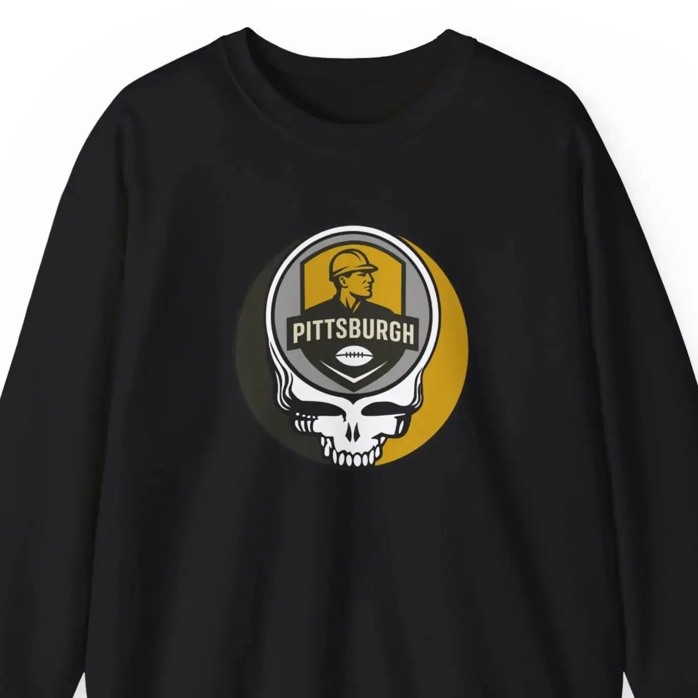 Grateful Dead Stealie Crewneck Sweatshirt Unisex Heavy Blend NFL The Gridiron Collection Pittsburgh Steelers