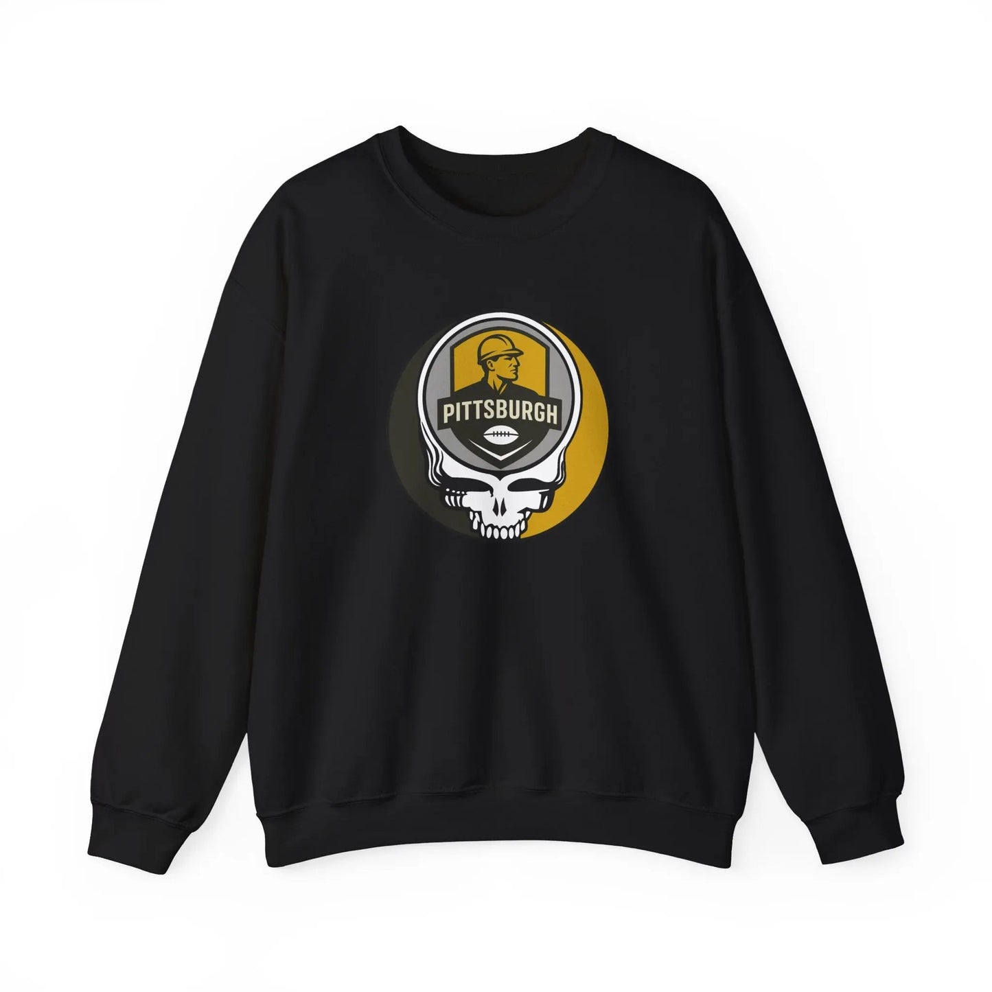 Grateful Dead Stealie Crewneck Sweatshirt Unisex Heavy Blend NFL The Gridiron Collection Pittsburgh Steelers