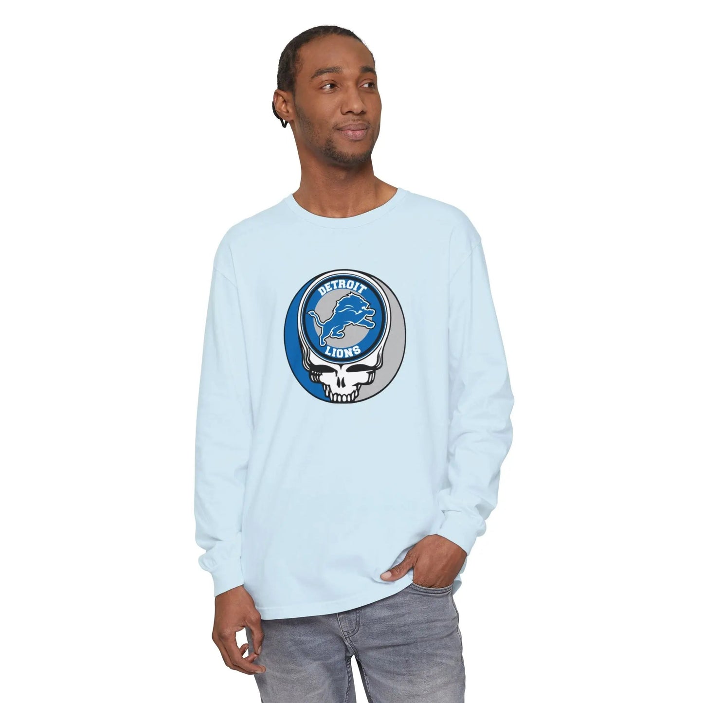 Detroit Lions Stealie Garment-Dyed Long Sleeve T-Shirt The Gridiron Collection