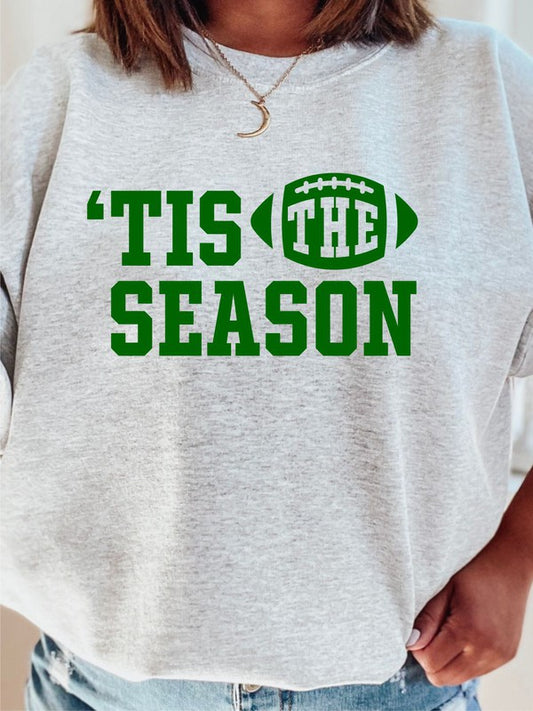 Football Kelly Green Cozy Crewneck Sweatshirt