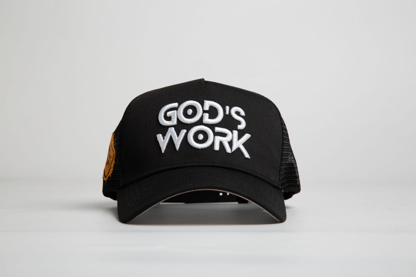 Black Mesh Snap-back Adjustable 5-Panel Cap God’s Work Signature Series