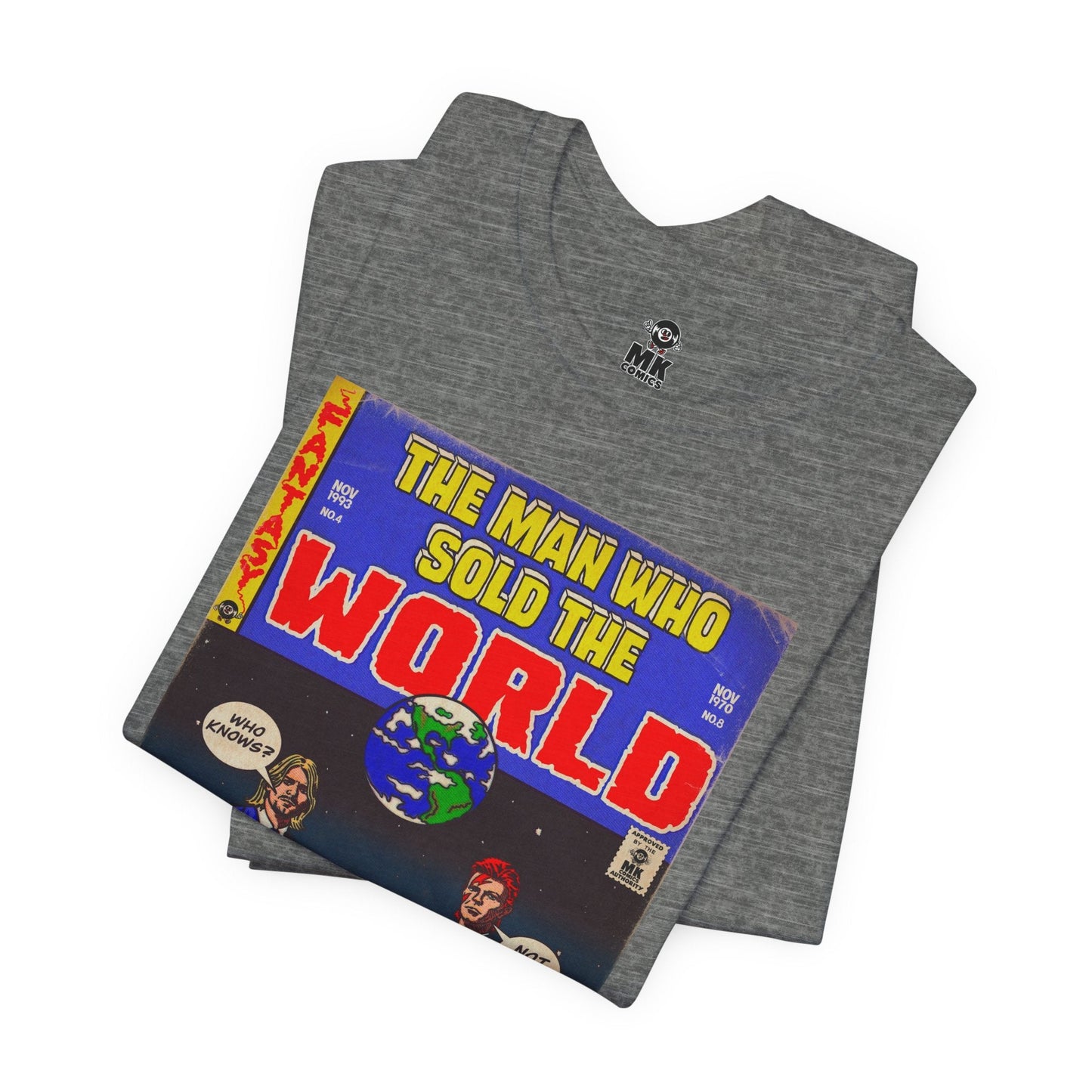 Bowie & Cobain The Man Who Sold the World Jersey Short Sleeve Tee Unisex