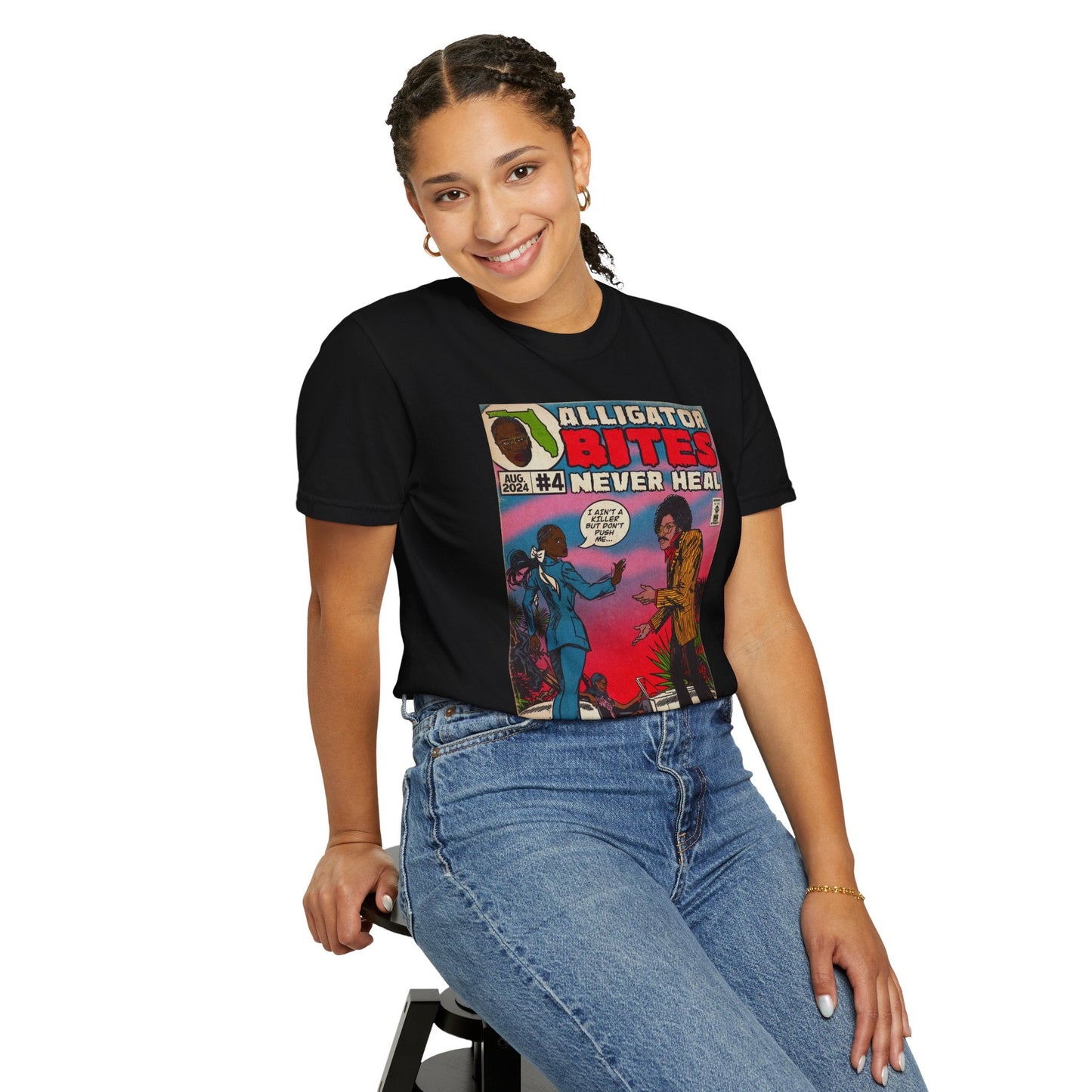 Denial is a River Alligator Bites Unisex Comfort Colors T-shirt
