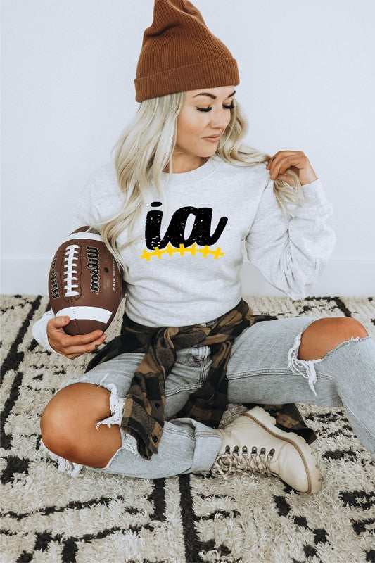 IA Football Stitch Black & Gold Sweatshirt Unisex