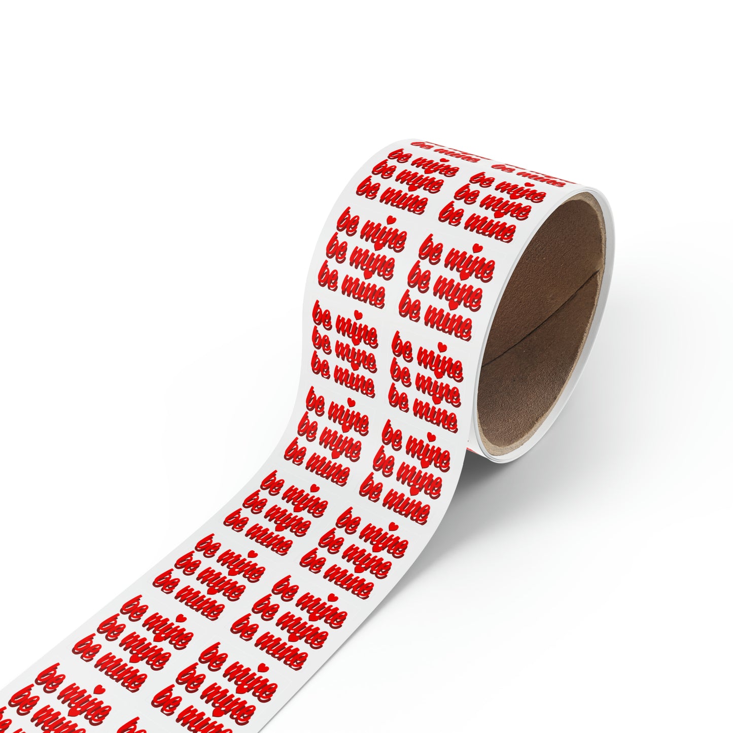 Valentine's day Be mine Square Sticker Label Roll