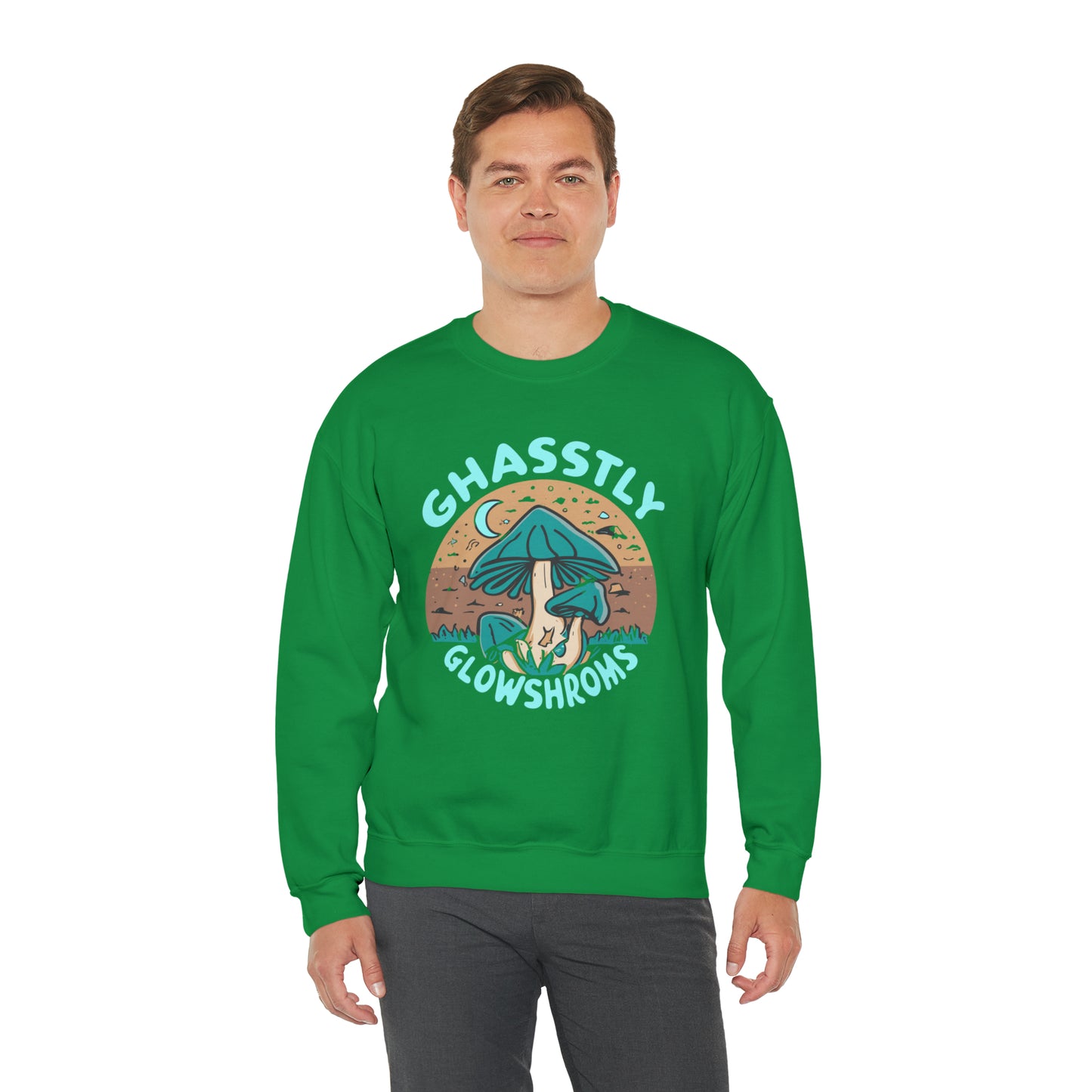 Ghastly Glowshrooms Black Mushroom costume, Mushroom Halloween Costume, Mushroom Sweatshirt, Spooky Season Halloween Sweatshirt, Sweatshirt Adult, Unique Sweatshirt