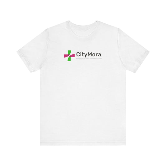 Casual Unisex Tee - 'CityMora' Motivational Short Sleeve Shirt